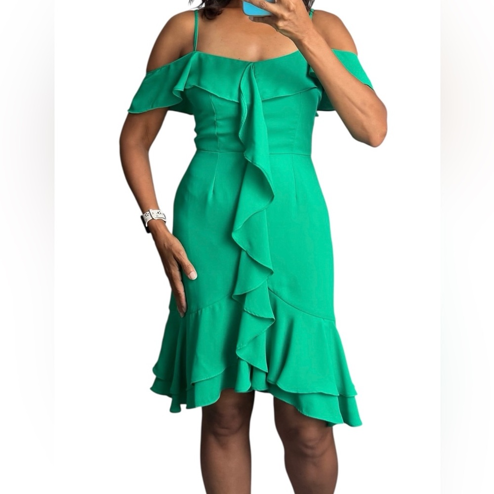 NWT BB Dakota RSVP SIZE 2 GREEN DRESS cocktail party wedding guest
